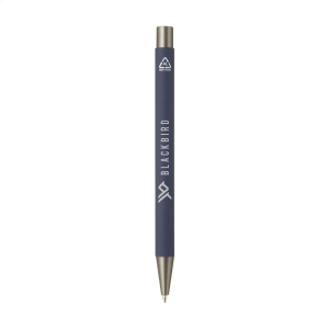 Stylo à bille à encre bleue avec un corps en aluminium 100% recyclé certifié GRS 6