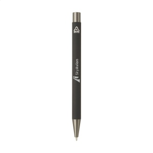 Stylo à bille à encre bleue avec un corps en aluminium 100% recyclé certifié GRS 9