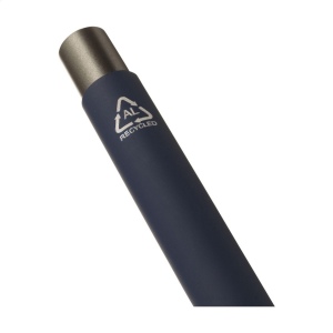 Stylo à bille à encre bleue avec un corps en aluminium 100% recyclé certifié GRS 10