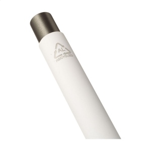 Stylo à bille à encre bleue avec un corps en aluminium 100% recyclé certifié GRS 11
