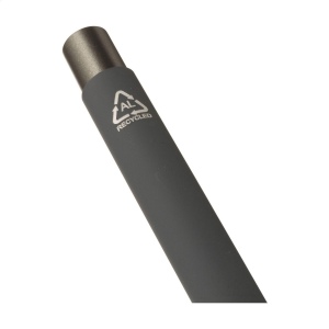 Stylo à bille à encre bleue avec un corps en aluminium 100% recyclé certifié GRS 12