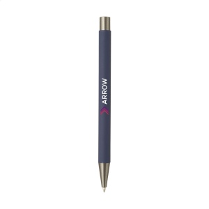 Stylo à bille à encre bleue avec un corps en aluminium 100% recyclé certifié GRS