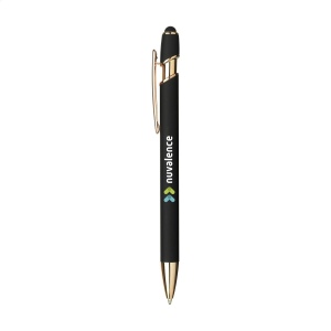 Stylo à bille à encre bleue avec corps en aluminium recyclé et alliage de cuivre 12