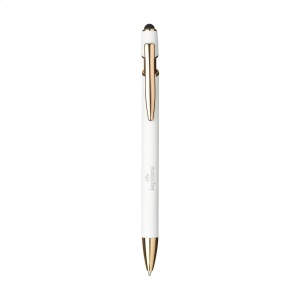 Stylo à bille à encre bleue avec corps en aluminium recyclé et alliage de cuivre