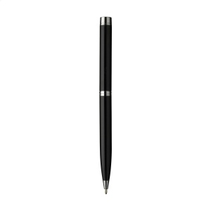 Stylo à bille bleu en acier inoxydable recyclé, fini avec une couche de laque brillante et des accents brillants 4