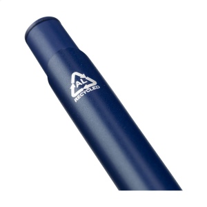 Stylo à bille bleu avec un corps du stylo composé à 100% d'aluminium recyclé 23