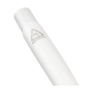 Stylo à bille bleu avec un corps du stylo composé à 100% d'aluminium recyclé 28