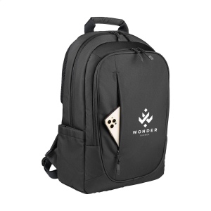 Sac à dos chic pour ordinateur portable de la marque italienne Tucano, fabriqué à partir de plastique recyclé, dont 22 bouteilles en PET recyclées 6