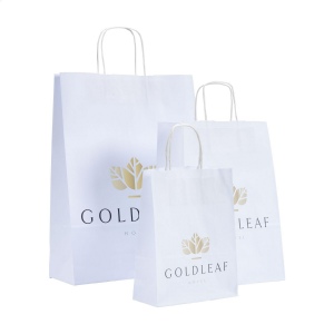 Sac cadeau solide en papier (80 g/m²) au format A5, idéal pour les promotions, les salons ou comme emballage de magasin 4