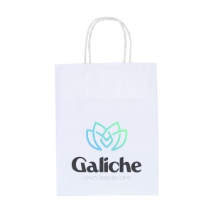 Sac cadeau solide en papier (80 g/m²) au format A5, idéal pour les promotions, les salons ou comme emballage de magasin 6