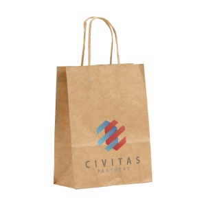Sac cadeau solide en papier (80 g/m²) au format A5, idéal pour les promotions, les salons ou comme emballage de magasin 3