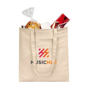 Sac shopping avec de longues anses, en 100% coton tissage solide (120 g/m²) 16