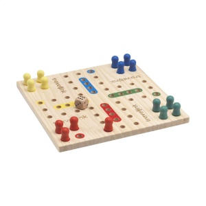 Jeu de société en bois avec 16 pions et un dé, en bois certifié FSC 100% 2