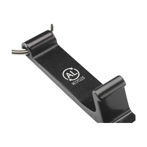 Porte-clés avec décapsuleur léger en 100% aluminium recyclé certifié GRS servir de support pour téléphone 18