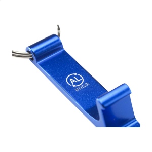 Porte-clés avec décapsuleur léger en 100% aluminium recyclé certifié GRS servir de support pour téléphone 19