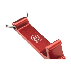 Porte-clés avec décapsuleur léger en 100% aluminium recyclé certifié GRS servir de support pour téléphone 20