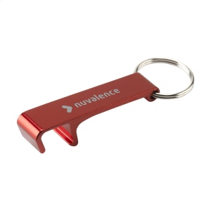 Porte-clés avec décapsuleur léger en 100% aluminium recyclé certifié GRS servir de support pour téléphone 5