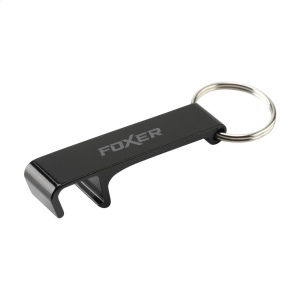 Porte-clés avec décapsuleur léger en 100% aluminium recyclé certifié GRS servir de support pour téléphone 3