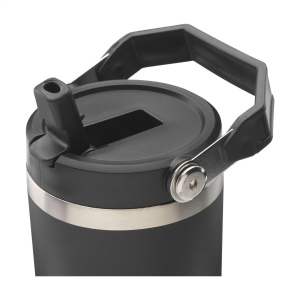 Grand gobelet à double paroi en acier inoxydable recyclé avec paille 9