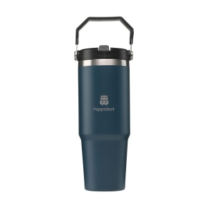 Grand gobelet à double paroi en acier inoxydable recyclé avec paille 4