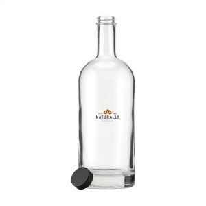 Bouteille d'eau en verre élégante avec bouchon à vis et une base solide 5