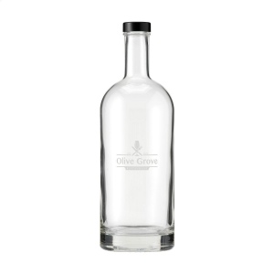 Bouteille d'eau en verre élégante avec bouchon à vis et une base solide 3