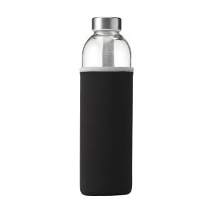 Fine bouteille d'eau étanche, en verre sodocalcique avec un capuchon à vis en acier inoxydable 3