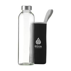 Fine bouteille d'eau étanche, en verre sodocalcique avec un capuchon à vis en acier inoxydable 5