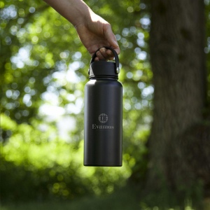 Bouteille d'eau/bouteille isotherme robuste à double paroi et étanche en acier inoxydable recyclé 14