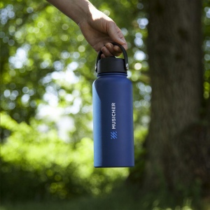 Bouteille d'eau/bouteille isotherme robuste à double paroi et étanche en acier inoxydable recyclé 15
