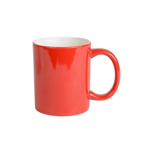 Tasse en ceramique rouge avec interieur blanc avec boîte blanche (0.32 L) 2