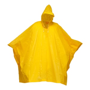 Poncho imperméable en PVC gauffré (260 gr), dans une poche transparente. Taille unique 3