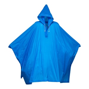 Poncho imperméable en PVC gauffré (260 gr), dans une poche transparente. Taille unique 2