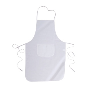 Tablier long blanc 100 % coton/coton twill (180 g/m2) 60x92 cm, avec poche frontale 2