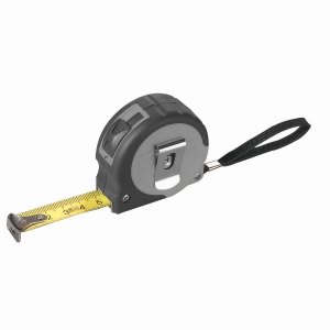 Metre flexible de 5 m, avec blocage du ruban, bobinage automatique, prise en caoutchouc 6