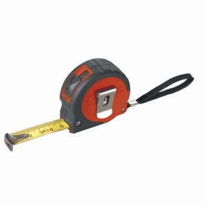 Metre flexible de 5 m, avec blocage du ruban, bobinage automatique, prise en caoutchouc 11