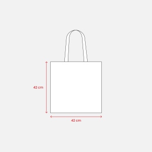 Shopper en coton 135 g/m, anses longues 23