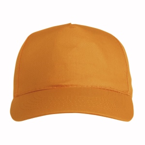 Casquette en coton, 5 panneaux, avec visières de 2 mm d'épaisseur et anneaux brodés, ferme 27