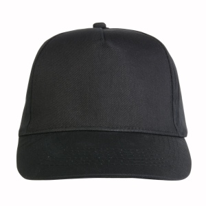 Casquette en coton, 5 panneaux, avec visières de 2 mm d'épaisseur et anneaux brodés, ferme 32
