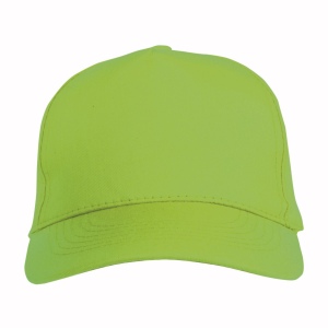 Casquette en coton, 5 panneaux, avec visières de 2 mm d'épaisseur et anneaux brodés, ferme 19