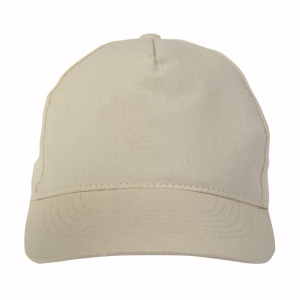 Casquette en coton, 5 panneaux, avec visières de 2 mm d'épaisseur et anneaux brodés, ferme 21