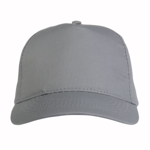 Casquette en coton, 5 panneaux, avec visières de 2 mm d'épaisseur et anneaux brodés, ferme 26