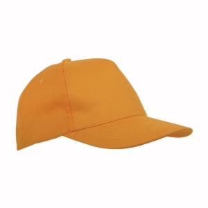 Casquette en coton, 5 panneaux, avec visières de 2 mm d'épaisseur et anneaux brodés, ferme 11