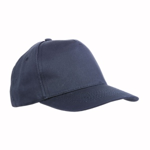 Casquette en coton, 5 panneaux, avec visières de 2 mm d'épaisseur et anneaux brodés, ferme 13