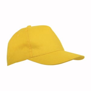 Casquette en coton, 5 panneaux, avec visières de 2 mm d'épaisseur et anneaux brodés, ferme 12