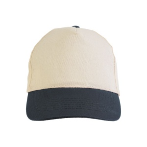 Casquette en coton naturel, 5 panneaux, visière colorée, fermeture velcro 6
