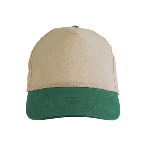 Casquette en coton naturel, 5 panneaux, visière colorée, fermeture velcro 7