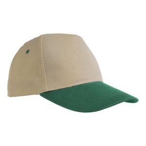 Casquette en coton naturel, 5 panneaux, visière colorée, fermeture velcro 4