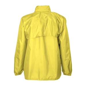 Veste coupe-vent en polyester 190T avec capuche pliable avec fermeture éclair, pliable en 8