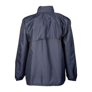 Veste coupe-vent en polyester 190T avec capuche pliable avec fermeture éclair, pliable en 10